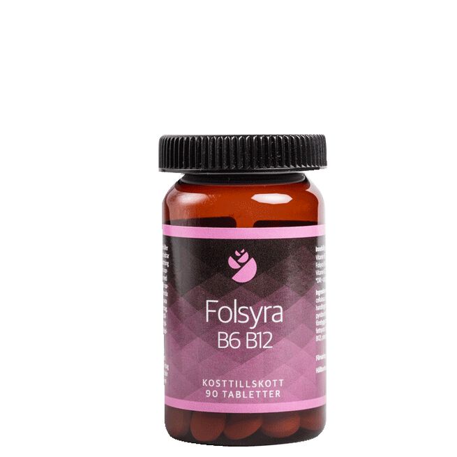 Folsyra B6 B12, 90 kapslar