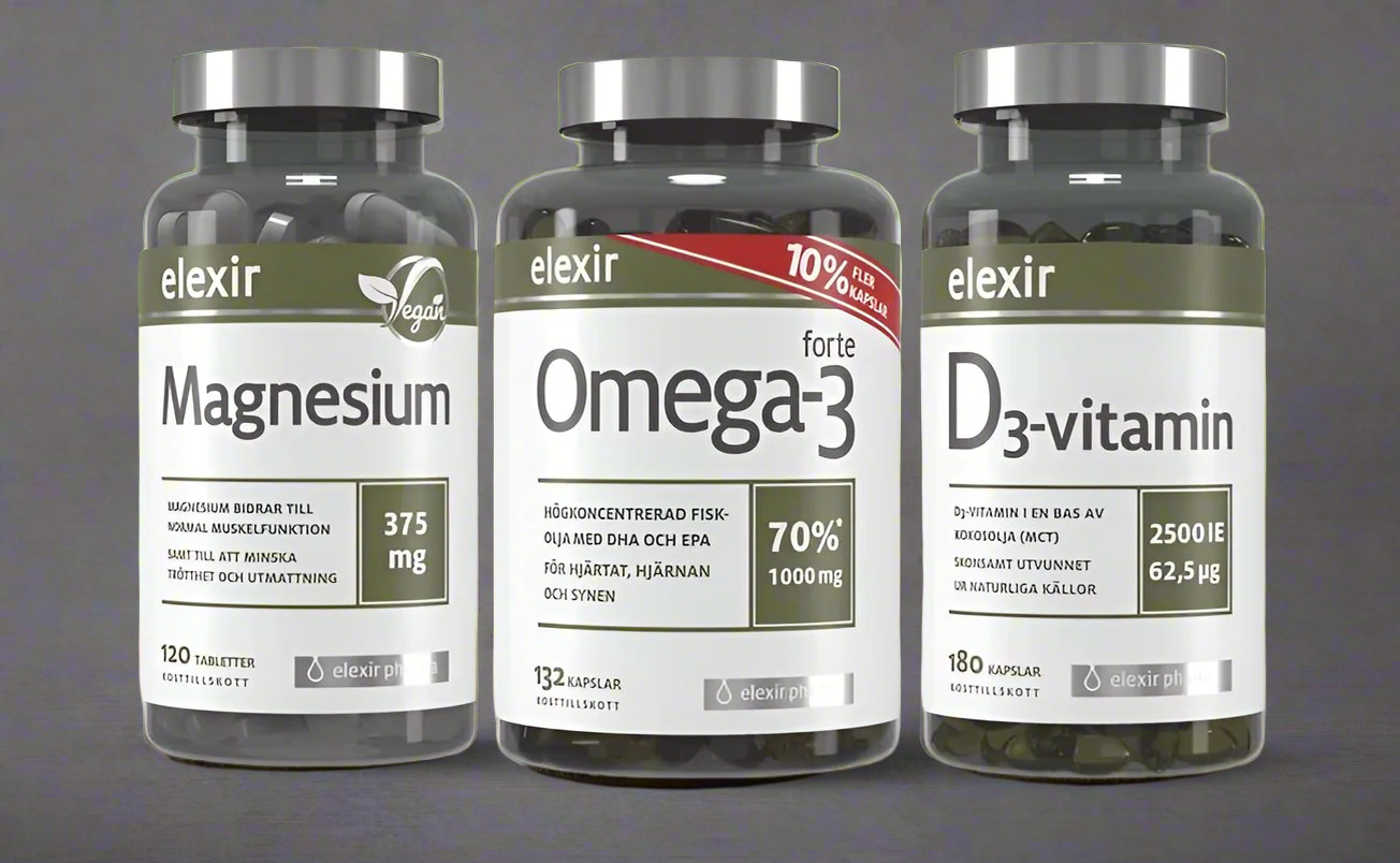 Omega-3, Magnesium & D3